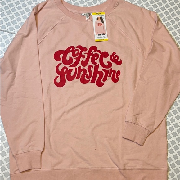 Wildfox Statement Sweatshirt Pink Medium - Picture 1 of 4